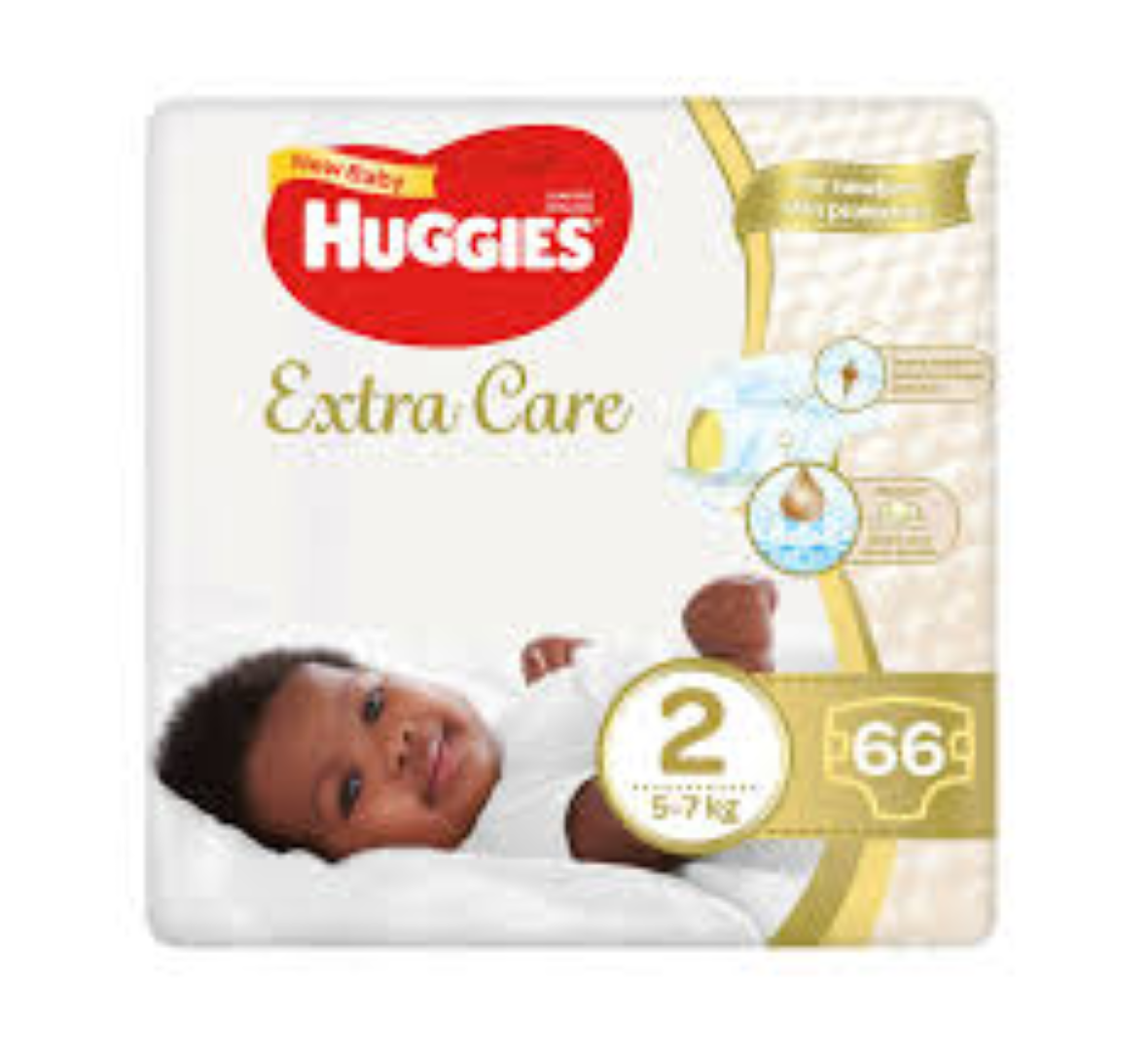 HUGGIES EXTRA CARE GOLD SIZE 2 21S